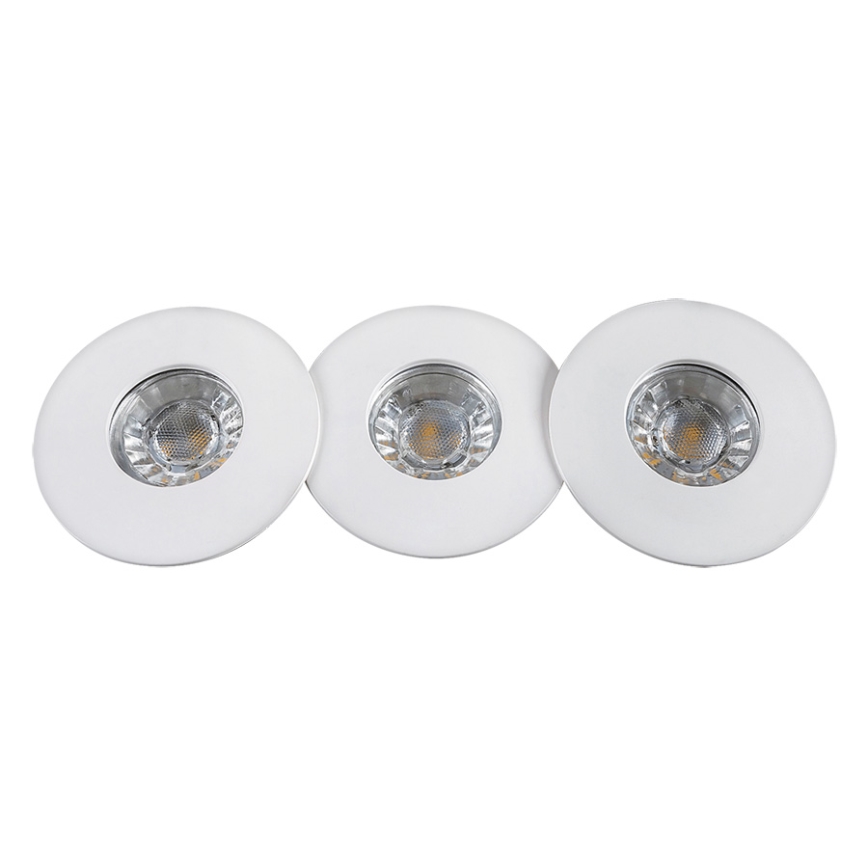 Rabalux 1078 - SET 3x Iluminación LED empotrada para el baño RANDY 3xLED/4W/230V