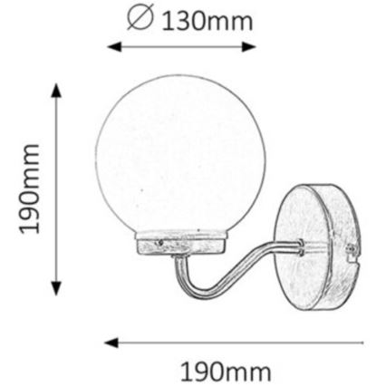 Rabalux - Aplique para el baño 1xE14/40W/230V IP44