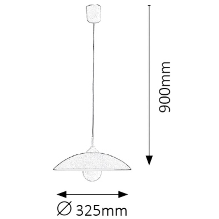 Rabalux - Lámpara colgante 1xE27/60W/230V gris