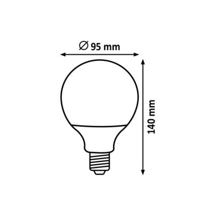 Rabalux  - Bombilla LED G95 E27/15W/230V 4000K