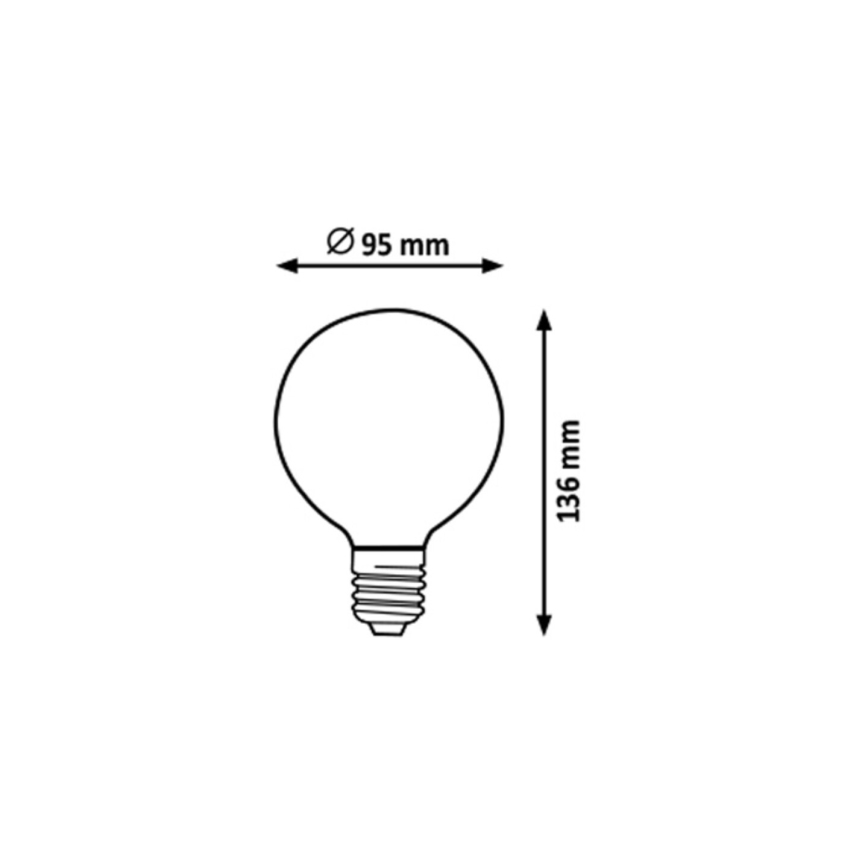 Rabalux - Bombilla LED G95 E27/7,2W/230V 2700K