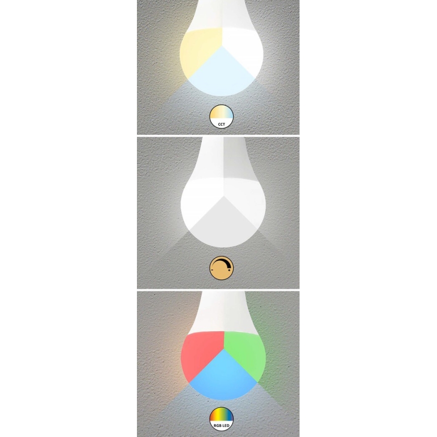 Rabalux - Bombilla LED RGB regulable C37 E14/5W/230V Wi-Fi 3000-6500K