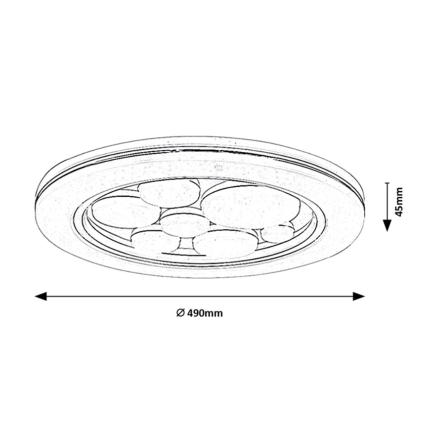Rabalux - Plafón LED LED/36W/230V diá. 49 cm