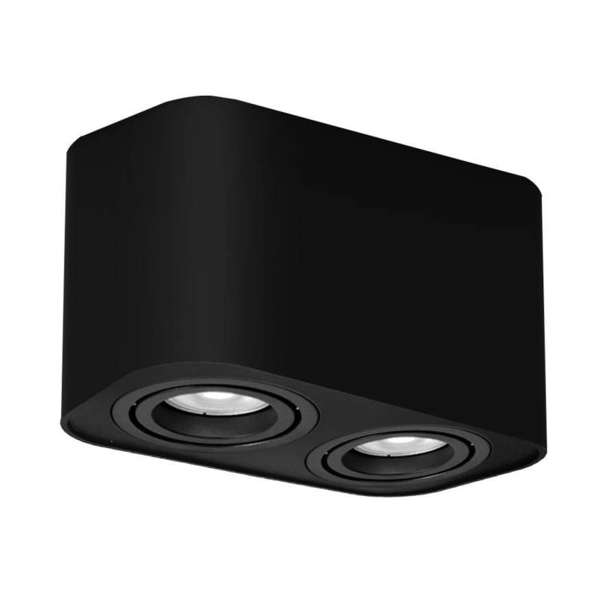 Rabalux - Foco 2xGU10/42W/230V negro