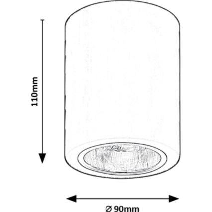 Rabalux - Foco orientable 1xE27/25W/230V negro