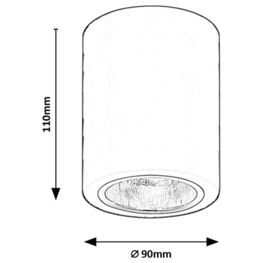 Rabalux - Foco orientable 1xE27/25W/230V negro