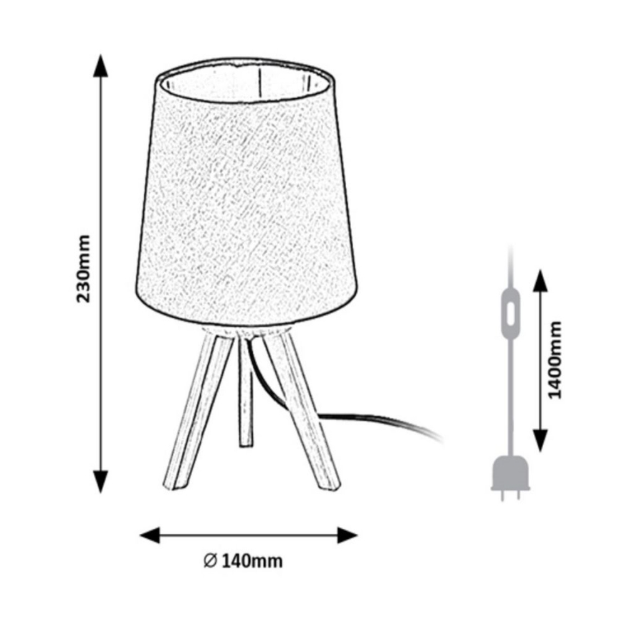 Rabalux - Lámpara de mesa 1xE14/25W/230V negra