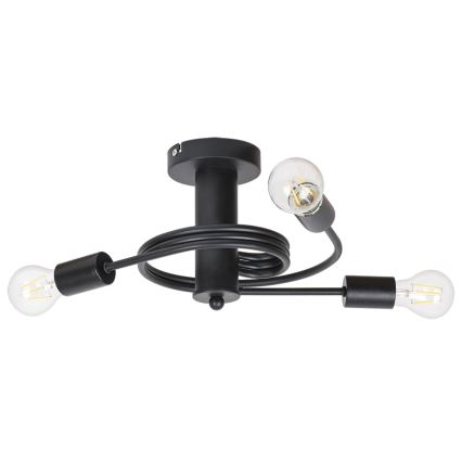 Rabalux - Lámpara de techo 3xE27/15W/230V negro