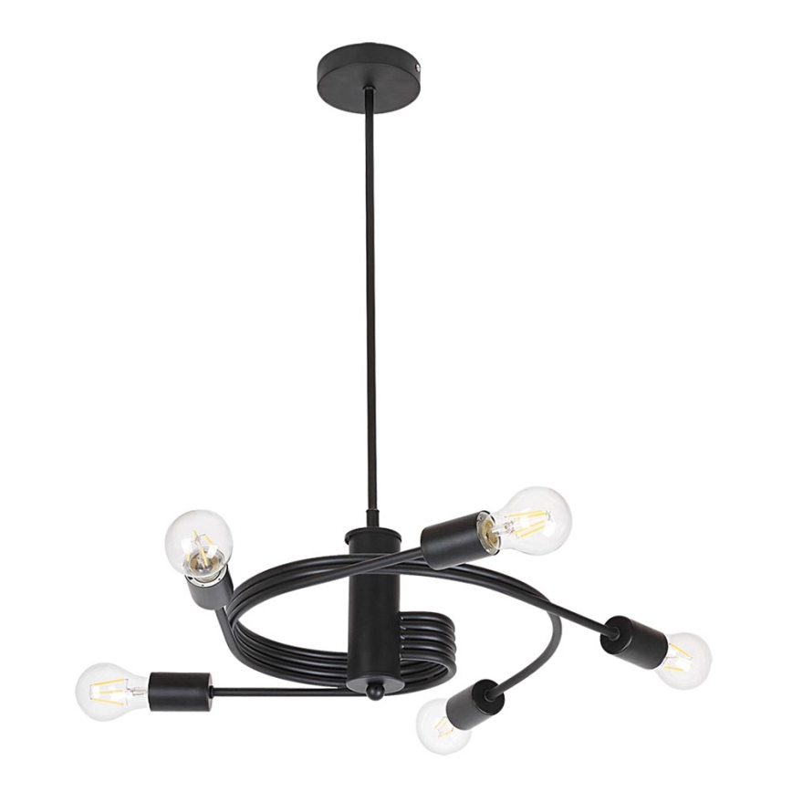 Rabalux 2098 - Lámpara de techo CARLY 5xE27/15W/230V negro