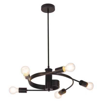 Rabalux 2098 - Lámpara de techo CARLY 5xE27/15W/230V negro