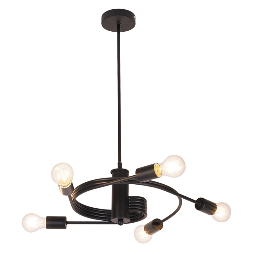 Rabalux 2098 - Lámpara de techo CARLY 5xE27/15W/230V negro