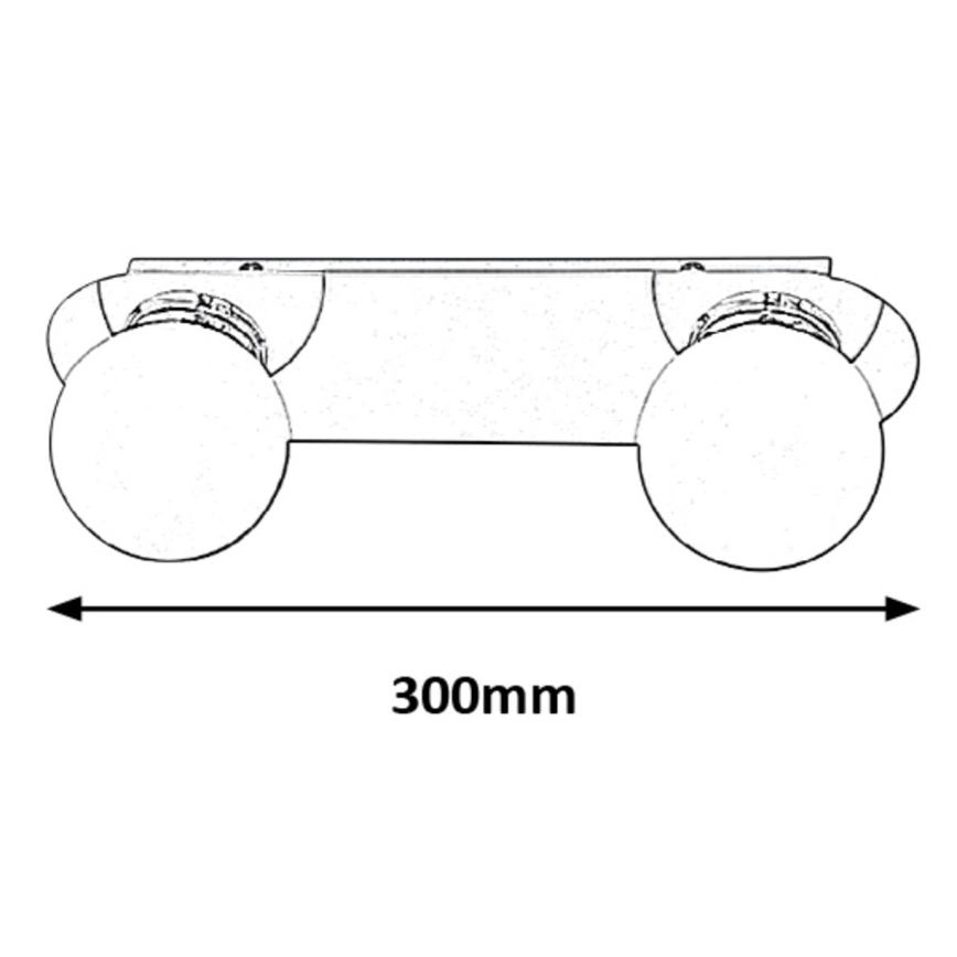 Rabalux - Plafón de baño 2xG9/28W/230V IP44