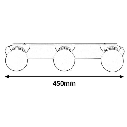 Rabalux - Lámpara de techo para baño 3xG9/28W/230V IP44 10x45 cm