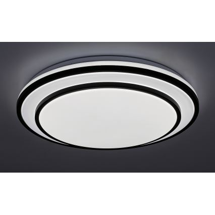 Rabalux - Plafón LED regulable LED/40W/230V 3000-6500K, negro, diámetro 49 cm + mando a distancia