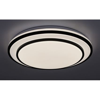 Rabalux - Plafón LED regulable LED/40W/230V 3000-6500K, negro, diámetro 49 cm + mando a distancia