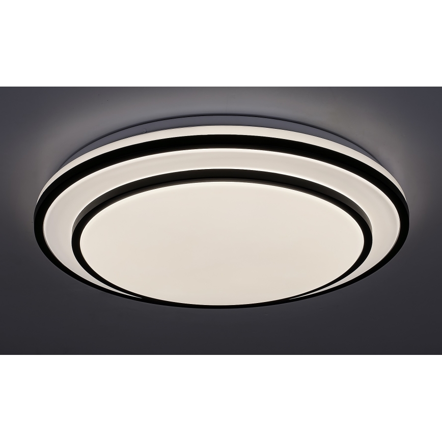Rabalux - Plafón LED regulable LED/40W/230V 3000-6500K, negro, diámetro 49 cm + mando a distancia