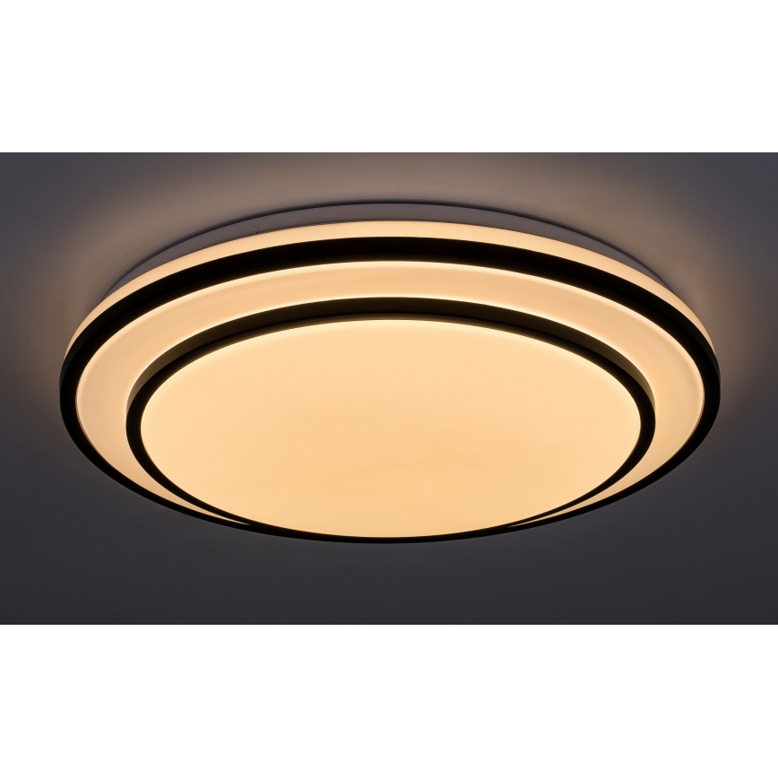 Rabalux - Plafón LED regulable LED/40W/230V 3000-6500K, negro, diámetro 49 cm + mando a distancia