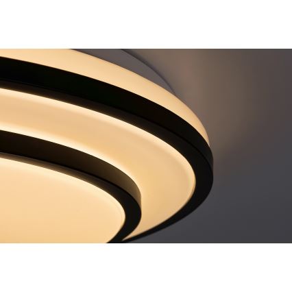 Rabalux - Plafón LED regulable LED/40W/230V 3000-6500K, negro, diámetro 49 cm + mando a distancia