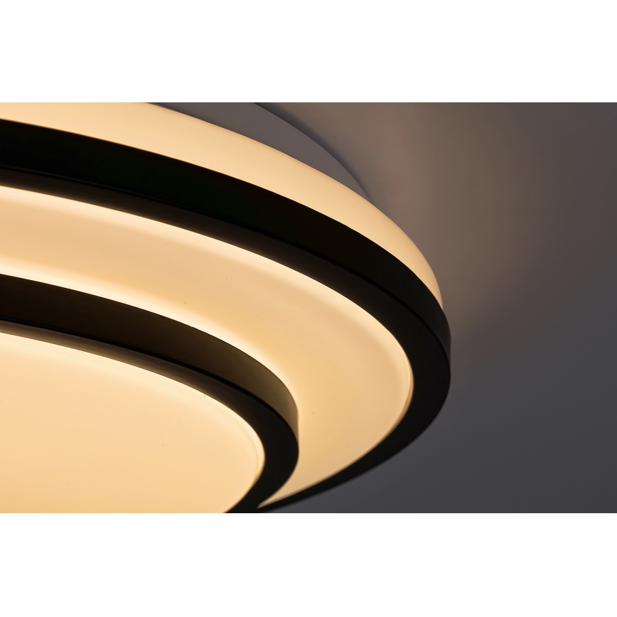 Rabalux - Plafón LED regulable LED/40W/230V 3000-6500K, negro, diámetro 49 cm + mando a distancia