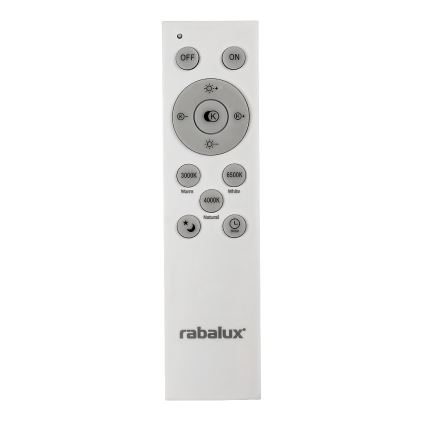 Rabalux - Plafón LED regulable LED/40W/230V 3000-6500K, negro, diámetro 49 cm + mando a distancia