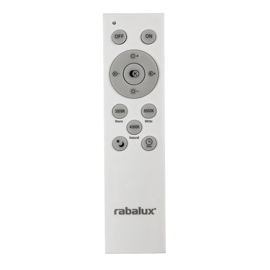 Rabalux - Plafón LED regulable LED/40W/230V 3000-6500K, negro, diámetro 49 cm + mando a distancia