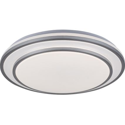 Rabalux - Lámpara LED de techo regulable LED/40W/230V 3000-6500K plateada Ø 49 cm + control remoto
