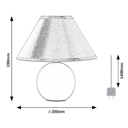 Rabalux - Lámpara de mesa 1xE14/40W/230V