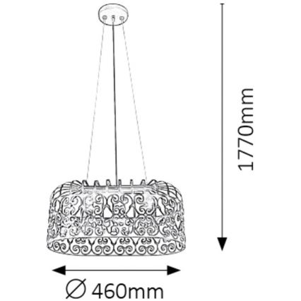 Rabalux - Lámpara colgante 2xE27/60W/230V negro