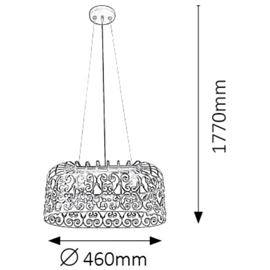 Rabalux - Lámpara colgante 2xE27/60W/230V negro