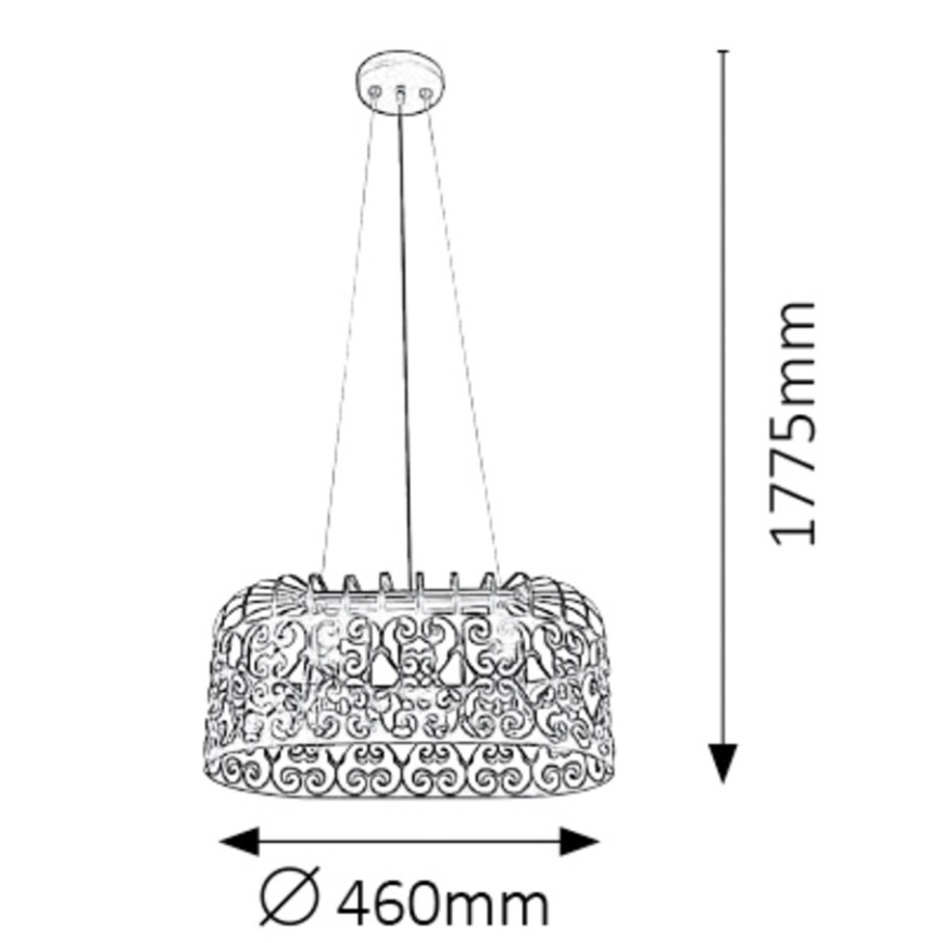 Rabalux - Lámpara colgante 2xE27/60W/230V blanco