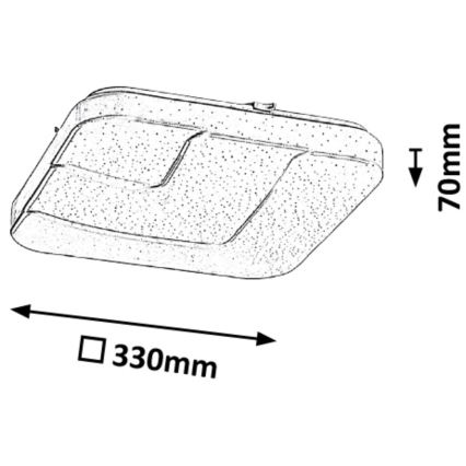 Rabalux - Plafón LED LED/18W/230V 33x33 cm