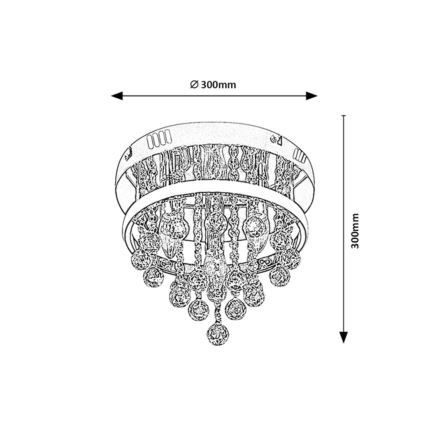 Rabalux - Lámpara de techo de cristal LED/20W/230V + 3xE14/40W
