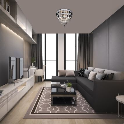 Rabalux - Lámpara de techo de cristal LED/32W/230V + 3xE14/40W