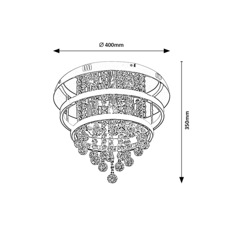Rabalux - Lámpara de techo de cristal LED/32W/230V + 3xE14/40W