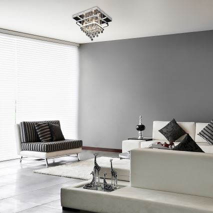 Rabalux - Lámpara de techo de cristal LED/36W/230V + 4xE14/40W