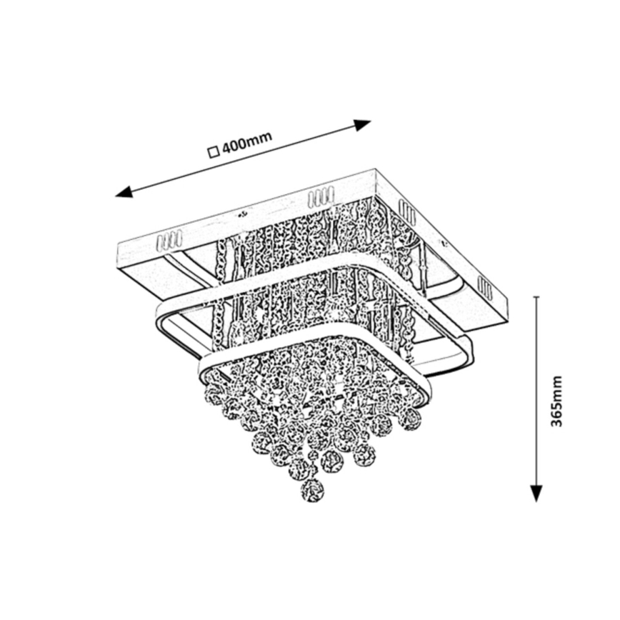 Rabalux - Lámpara de techo de cristal LED/36W/230V + 4xE14/40W