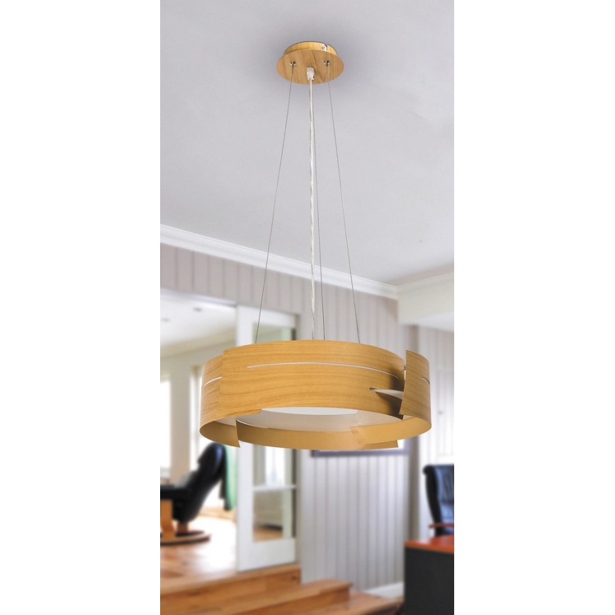 Rabalux 2245 - Lámpara colgante BERBERA 3xE27/60W/230V haya