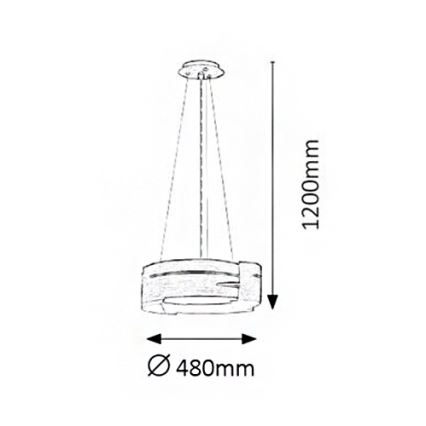 Rabalux 2245 - Lámpara colgante BERBERA 3xE27/60W/230V haya