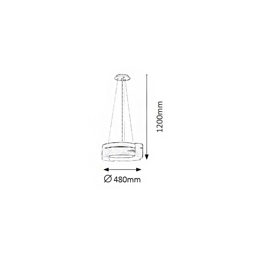 Rabalux 2245 - Lámpara colgante BERBERA 3xE27/60W/230V haya