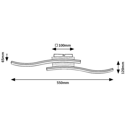 Rabalux - Lámpara de techo LED empotrada 2xLED/12W/230V