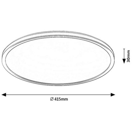 Rabalux - Luminaria de techo LED RGB regulable LED/22W/230V Wi-Fi Tuya + control remoto Ø 41,5 cm
