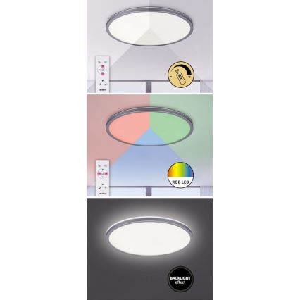 Rabalux - Plafón LED RGB regulable LED/22W/230V Wi-Fi Tuya + control remoto 42x42 cm