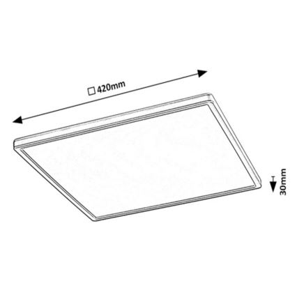 Rabalux - Plafón LED RGB regulable LED/22W/230V Wi-Fi Tuya + control remoto 42x42 cm