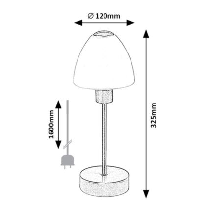 Rabalux - Lámpara de mesa regulable 1xE14/40W/230V negra