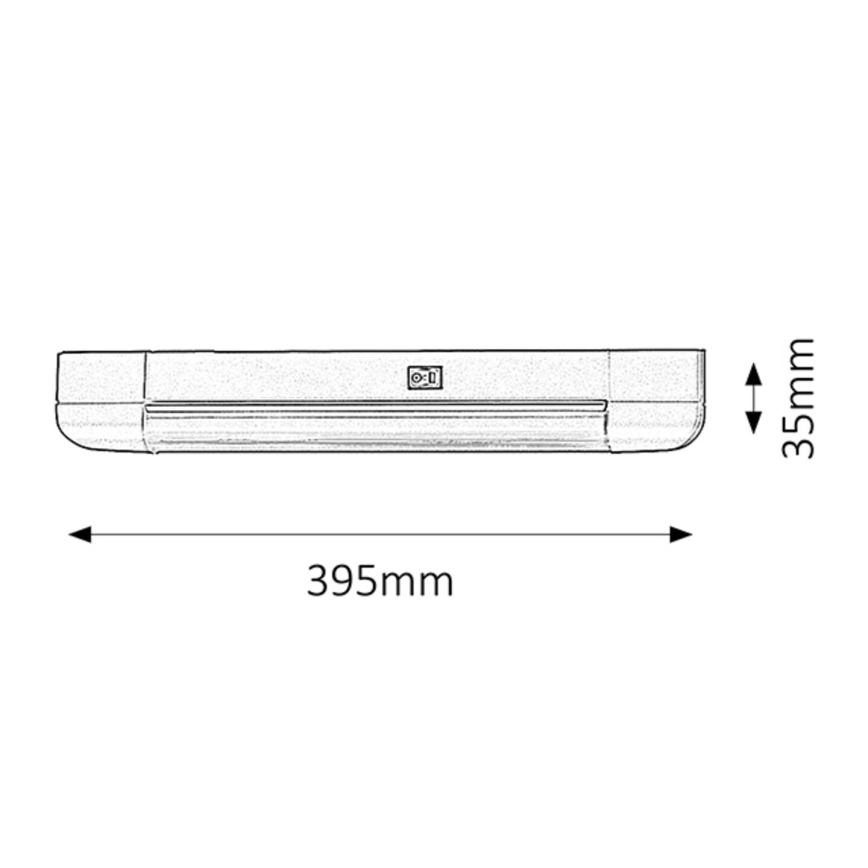 Rabalux - Iluminación para encimeras de cocina BAND LIGHT 1xG13/10W/230V 39,5 cm plata