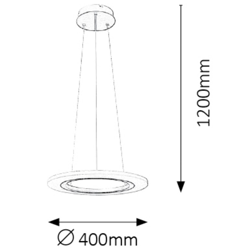 Rabalux 2428 - Lámpara colgante LED ADRIENNE LED/20W/230V plateado