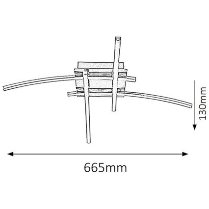 Rabalux - Plafón LED 4xLED/6W/230V 48x66,5 cm