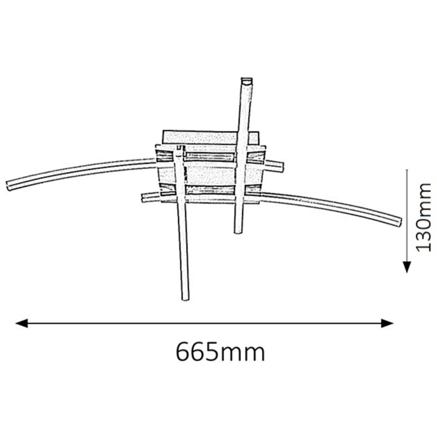 Rabalux - Plafón LED 4xLED/6W/230V 48x66,5 cm