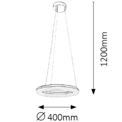 Rabalux - Lámpara de araña LED regulable en cadena LED/24W/230V + mando a distancia
