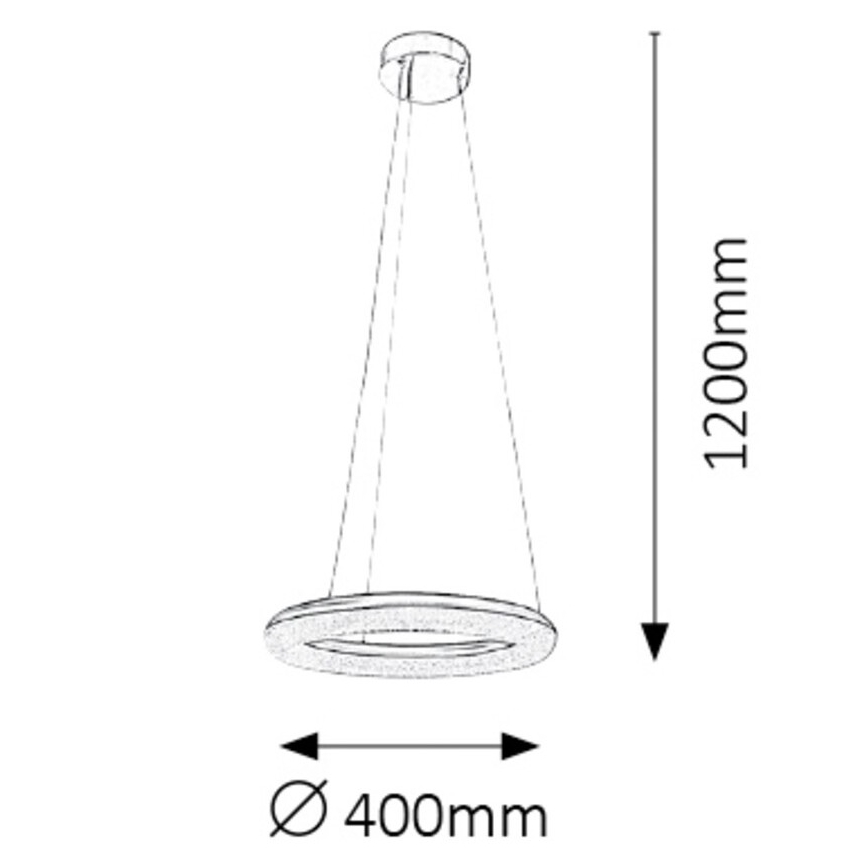 Rabalux - Lámpara de araña LED regulable en cadena LED/24W/230V + mando a distancia
